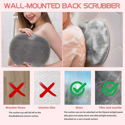 2er Pack Silikon Fußmassage Matte mit Saugnäpfen für Fußpflege und