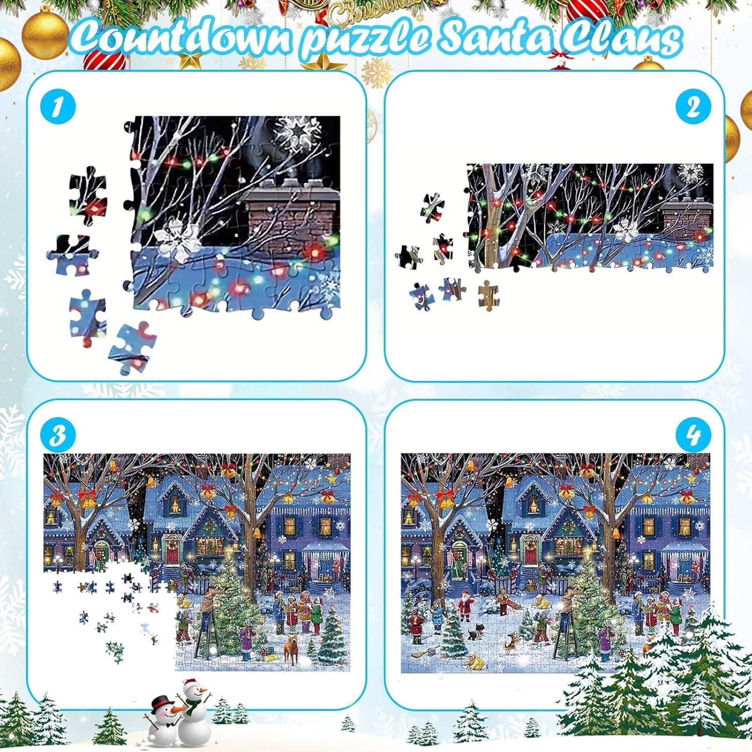 Adventskalender Puzzle 1008 Teile Weihnachtsbeifall 50x70 cm