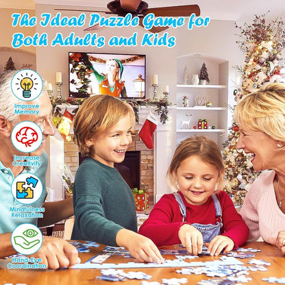 Adventskalender 2024 Weihnachts Puzzle 1008 Teile Geschenke Kinder 50X70cm