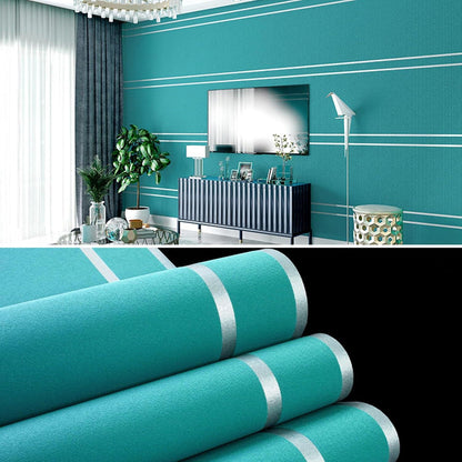 3D Streifen Vliestapete Tapete Wasserfest Grün Sofa