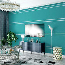 0,53m x 9.5m 3D Streifen Vliestapete Grün Wohnzimmer Modern