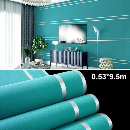 3D Streifen Vliestapete Tapete Wasserfest Grün Sofa