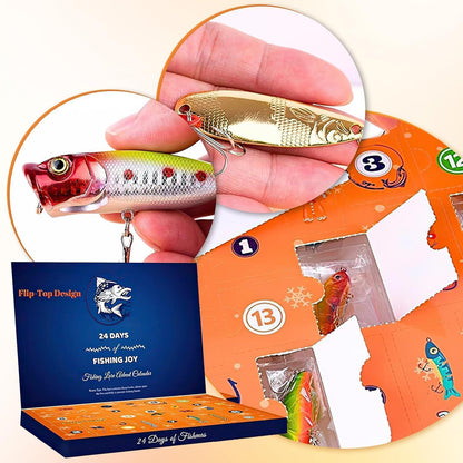 Angel Adventskalender 2024 Überraschung Köder Set Fischer 24