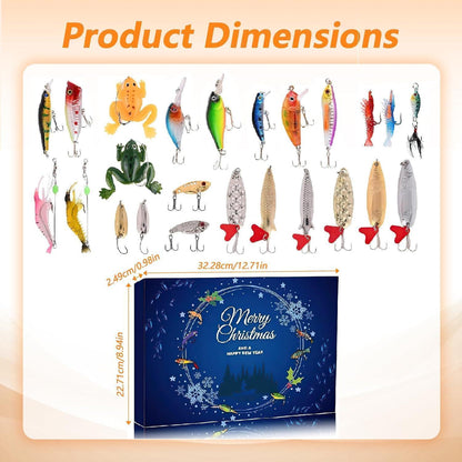 Angel Adventskalender 2024 Überraschung Köder Set Fischer 24