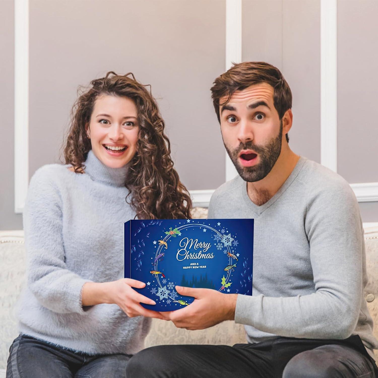 Angel Adventskalender 2024 Köder Set Angeln Fischer Männer Jungen