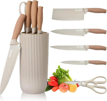 6-teiliges hochwertiges schwarzes Küchenmesser-Set mit