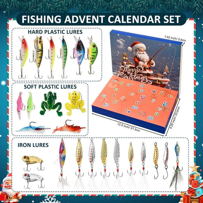 Angel Adventskalender 2024, 24 Angeln Köder Set