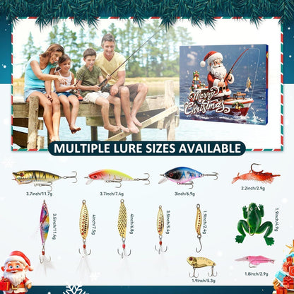 Angel Adventskalender 2024, 24 Angeln Köder Set