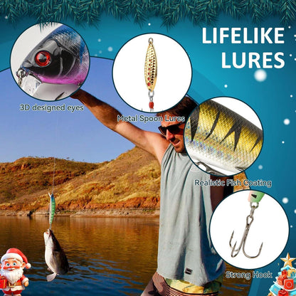 Angel Adventskalender 2024, 24 Angeln Köder Set