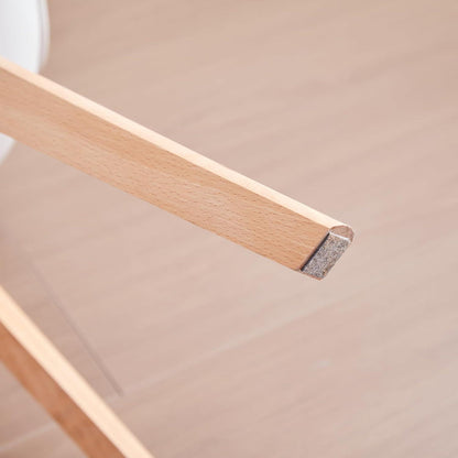 8er Set Moderne Esszimmerstühle Weiß mit Buchenbeinen