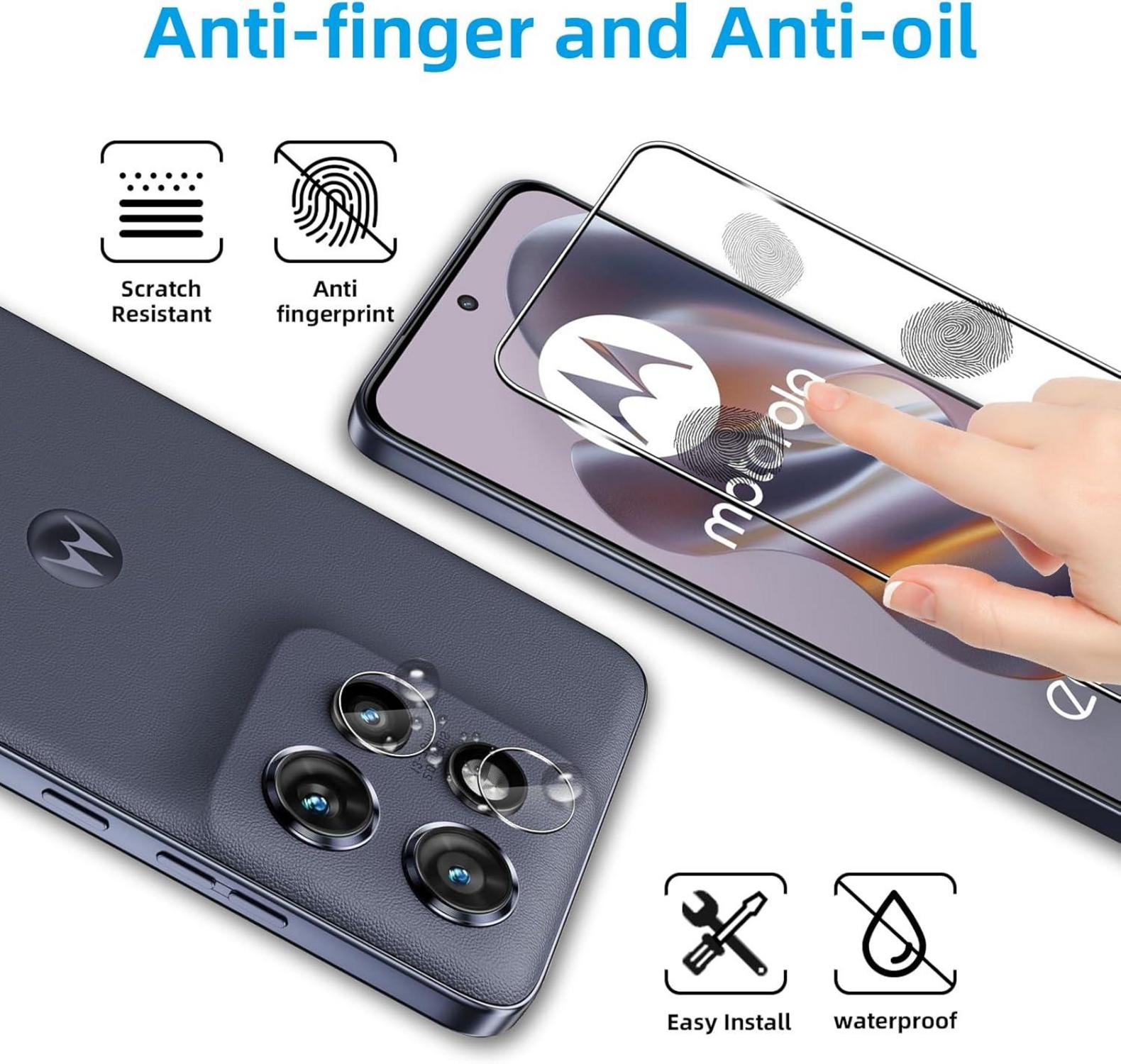 2x QULLOO Panzerglas für Motorola Moto Edge 50