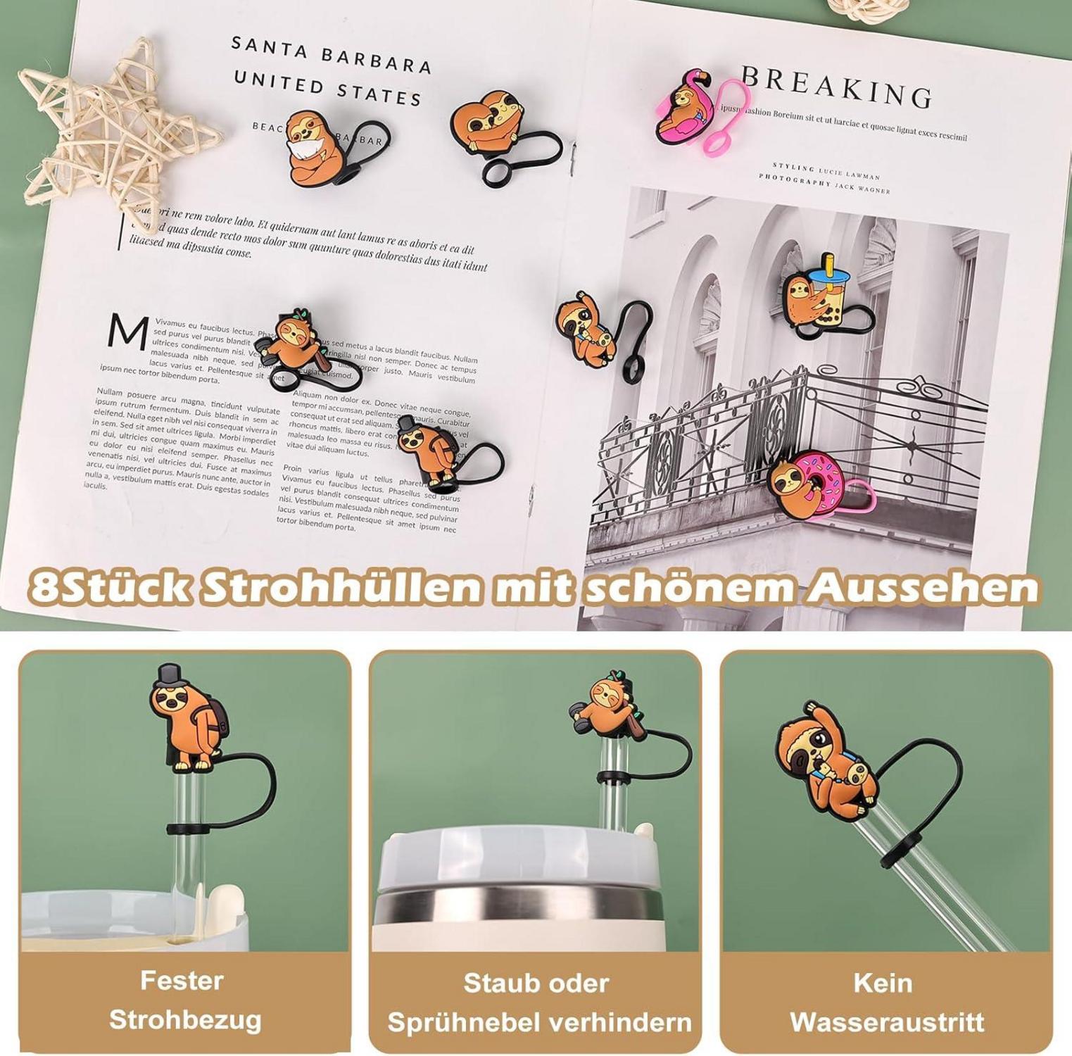 8er Set Strohhalm Abdeckungen für Stanley Cup