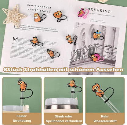 8er Set Strohhalm Abdeckungen für Stanley Cup