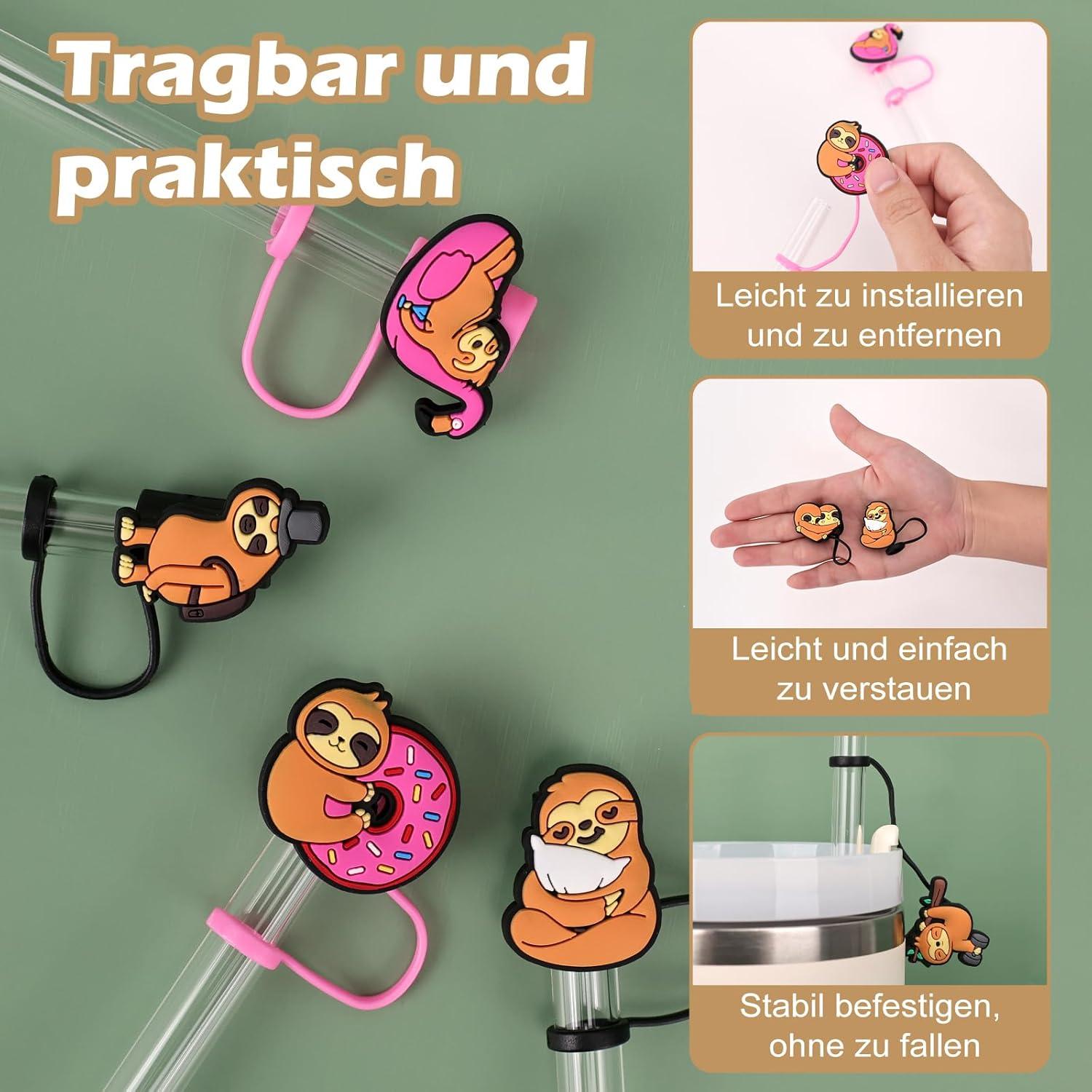 8er Set Strohhalm Abdeckung für Stanley Cup 10mm Silikon Zubehör