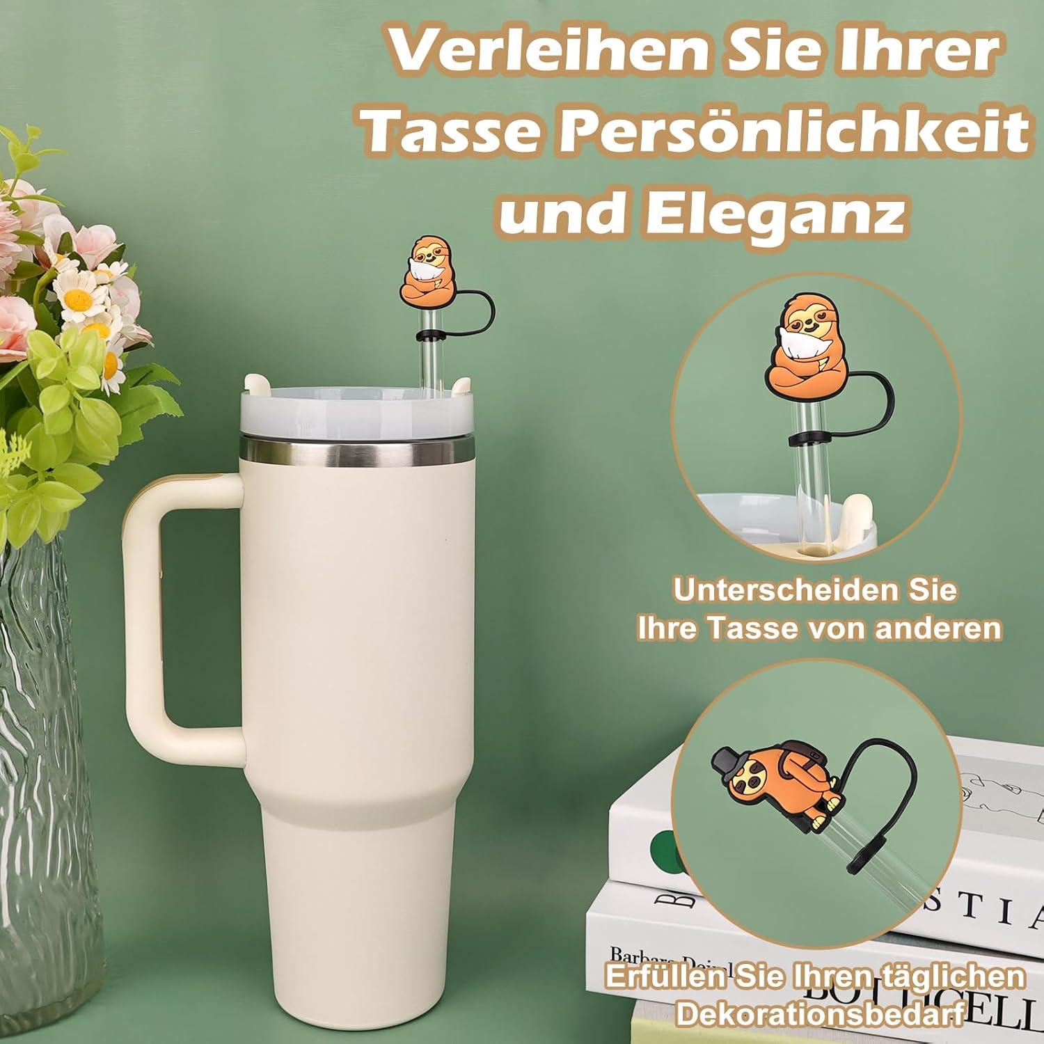 8er Set Strohhalm Abdeckung für Stanley Cup Becher, 10mm Silikon