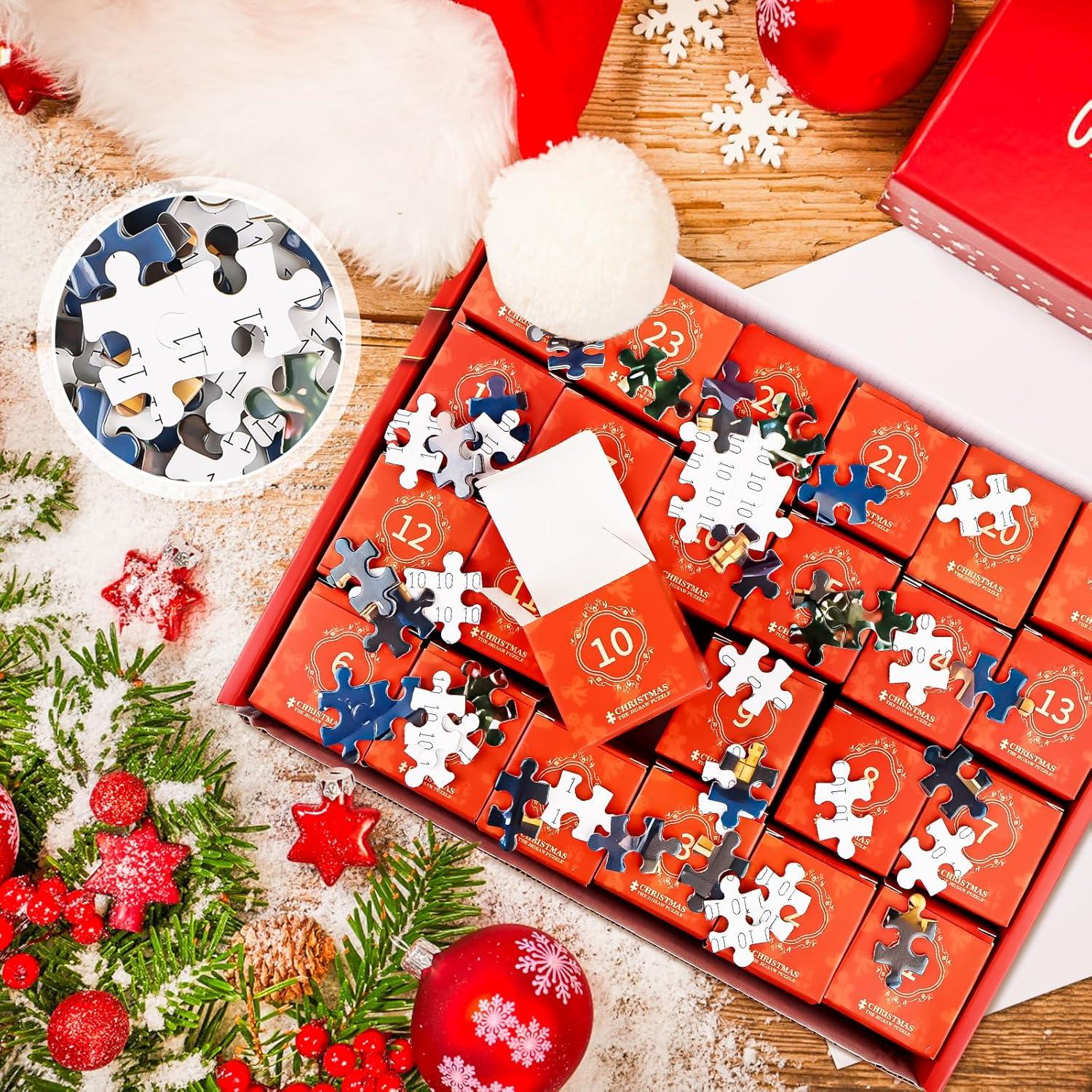 24 Tage Puzzle-Adventskalender für Kinder und Familie