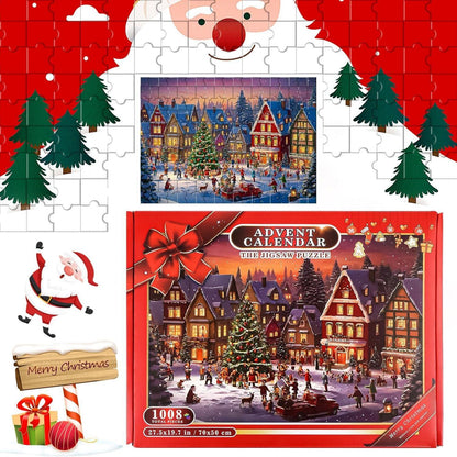 Puzzle-Adventskalender 24 Tage Weihnachtscountdown Familienspiel Kinder Mädchen