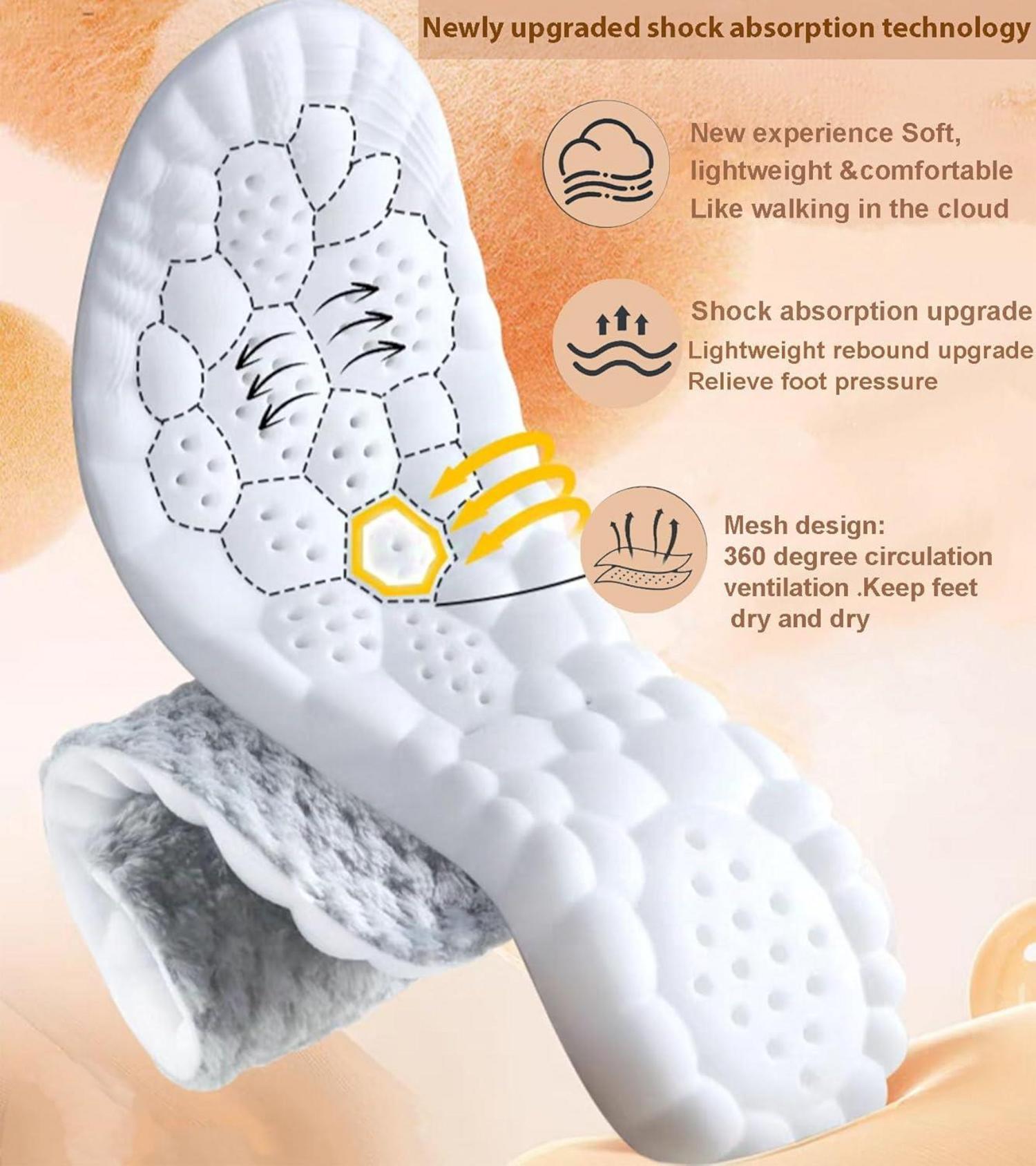 Thermoeinlegesohle Winter Schuhsohlen Flanell Einlagen PU-Schaum