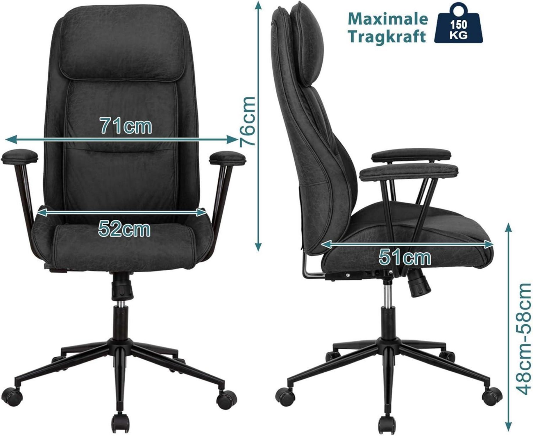 UEV Bürostuhl Ergonomisch Schreibtischstuhl Chefsessel