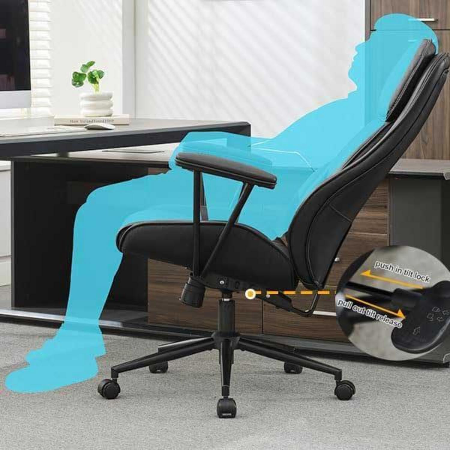 Bürostuhl Ergonomisch Schreibtischstuhl Chefsessel Schwarz 150 kg Belastbarkeit