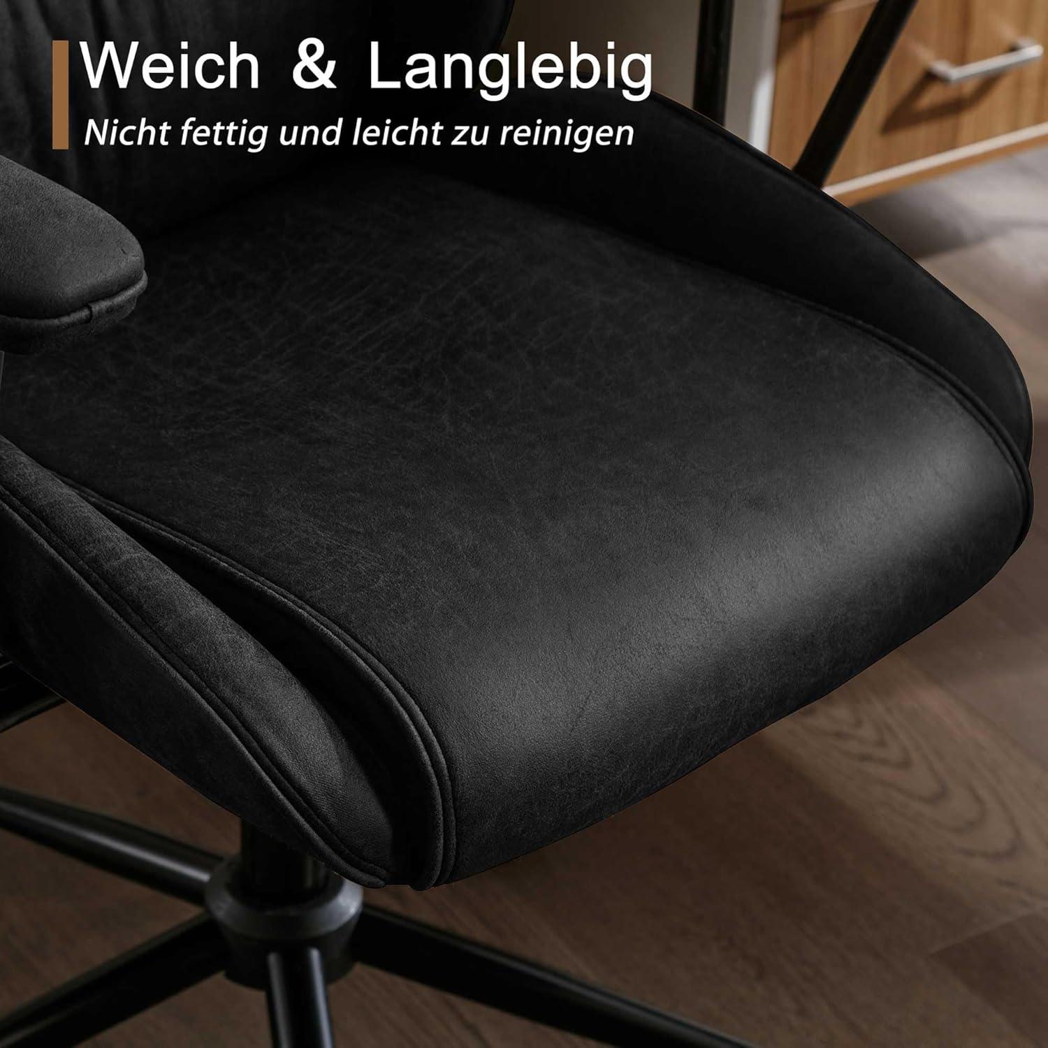 Bürostuhl Ergonomisch Schreibtischstuhl Chefsessel Schwarz 150 kg Belastbarkeit