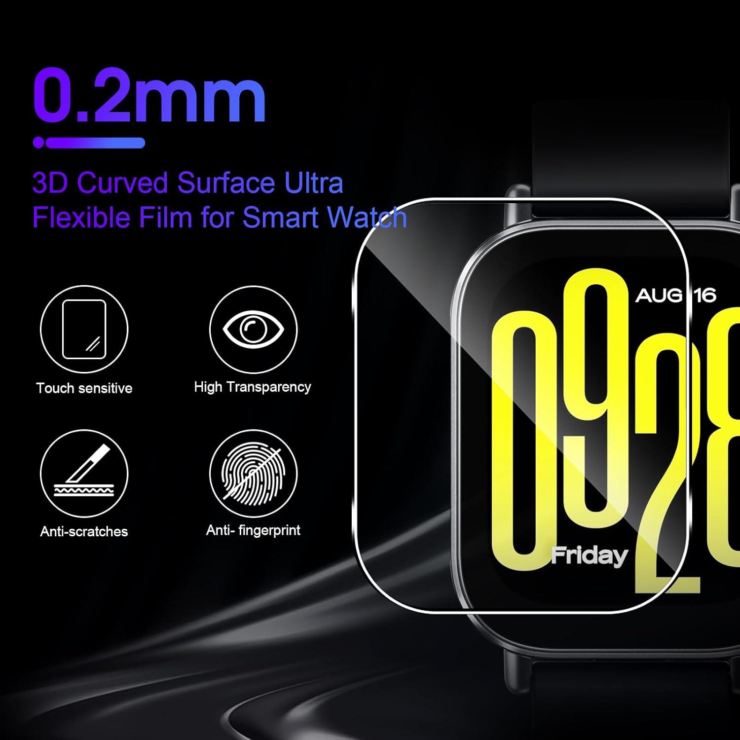 3er Pack Panzerglas Schutzfolie für Xiaomi Redmi Watch 5