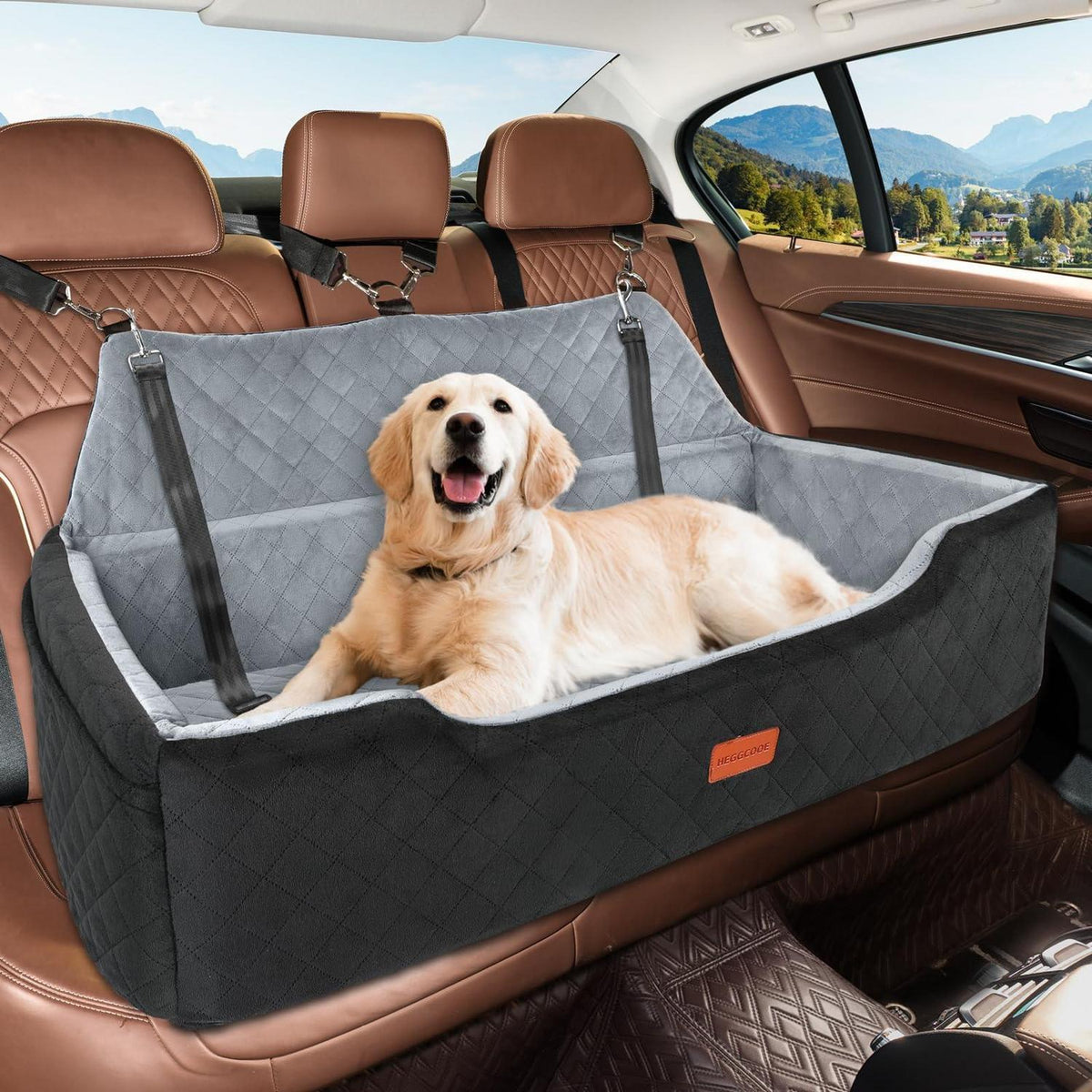 Hunde Autositz Groß/Mittel – Waschbar, Sicher & Komfortabel