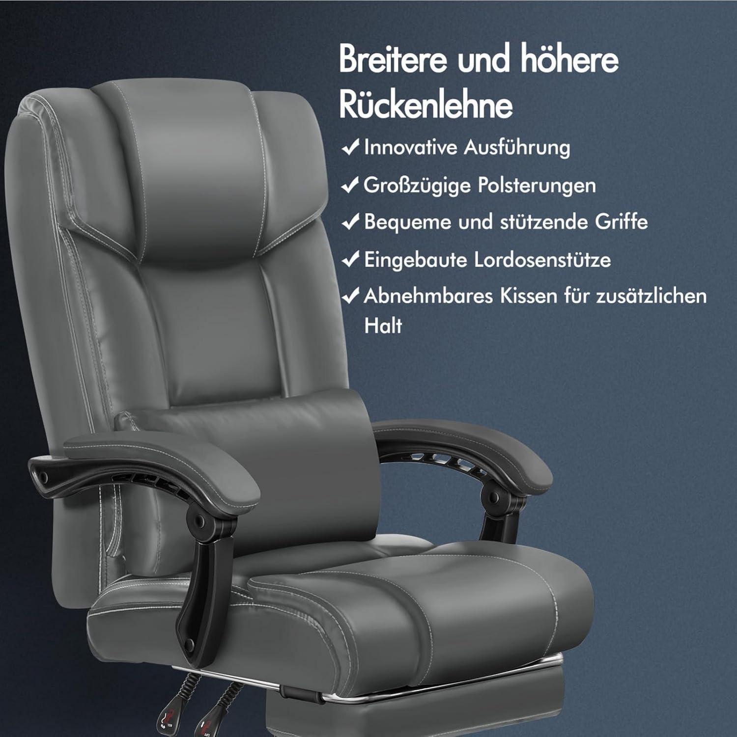 Ergonomischer Bürostuhl mit Liegefunktion und atmungsaktivem