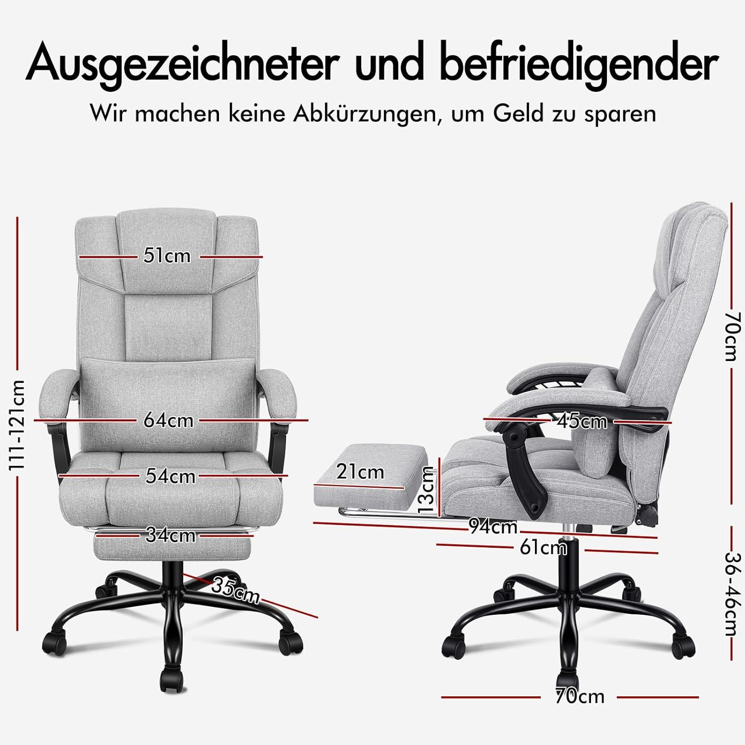 ALFORDSON Bürostuhl mit ergonomischem Hochlehner und