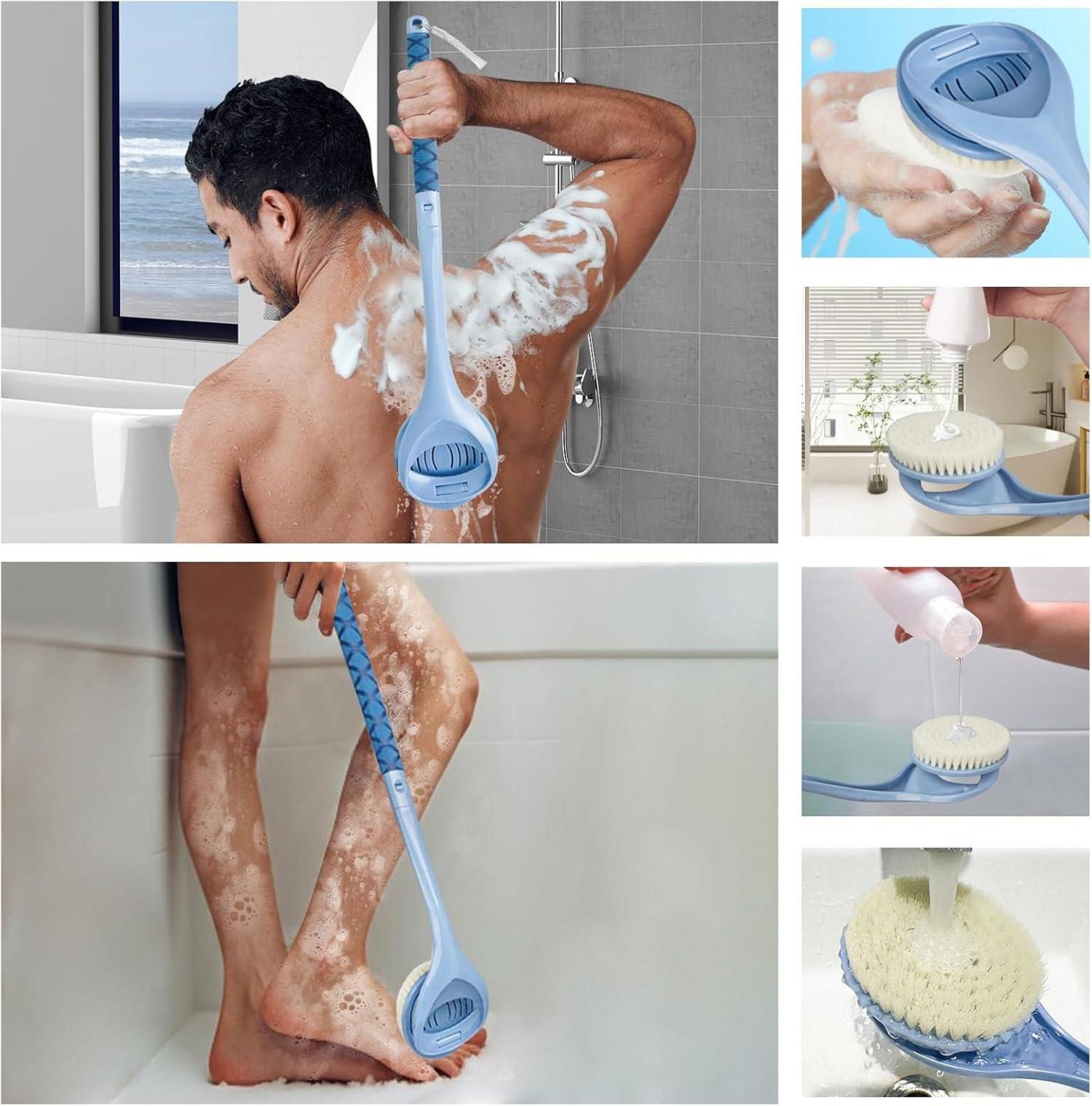 Rückenschrubber Dusche abnehmbarer Peeling Badebürste ältere Menschen
