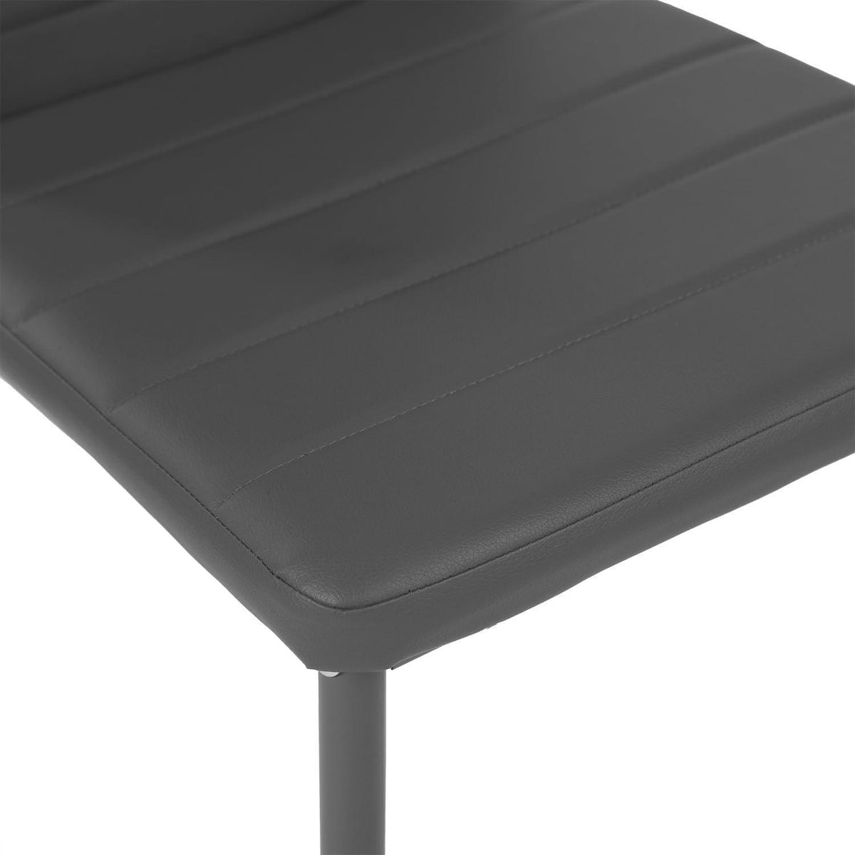 Esszimmerstühle Set 8 Grau –, Robust & Ergonomisch in Lederoptik