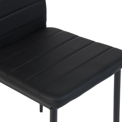 Esszimmerstühle 8er Set Schwarz –, Robust & Ergonomisch in Lederoptik