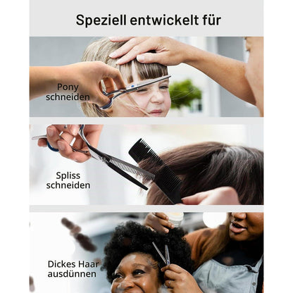 Linkshänder Haarschneideschere aus Japanischem Edelstahl 16,5cm