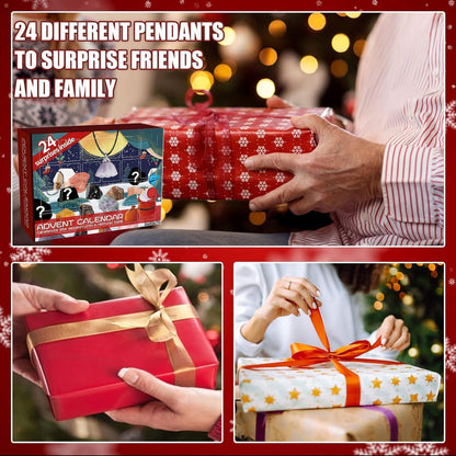 Adventskalender 2024 Mineralien Edelsteine Rock 24 Türchen Mädchen Jungen Rot