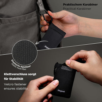 Kleine Picknickdecke ultraleicht, tragbar, für 1 Person (Schwarz)