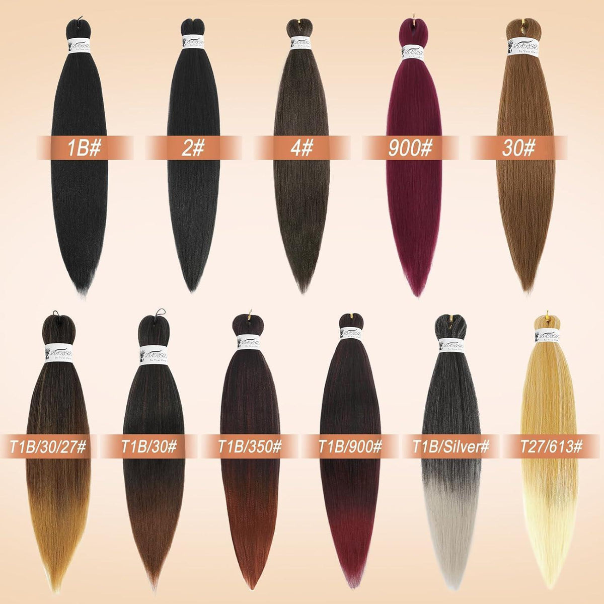 66cm Pre-Stretched Braiding Haar 8er Pack - Jet Schwarz für Zöpfe