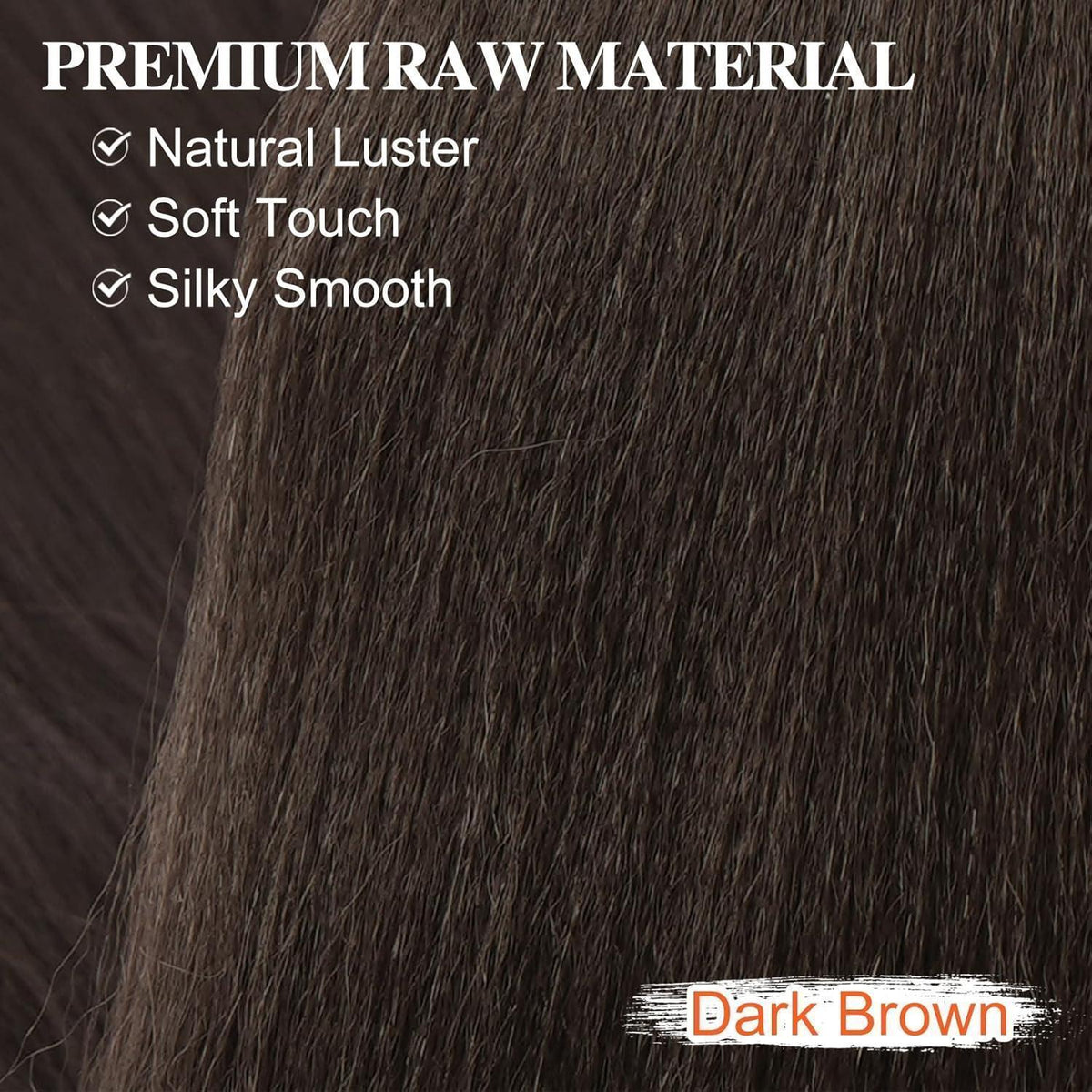 66cm Pre Stretched Braiding Haare - 8er Pack Braun