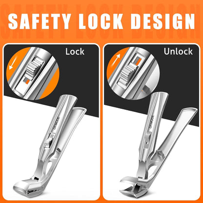 Ergonomischer Nagelknipser für Senioren - Stahl Nail Clipper Silber