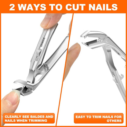 Ergonomischer Nagelknipser für Senioren - Stahl Nail Clipper Silber