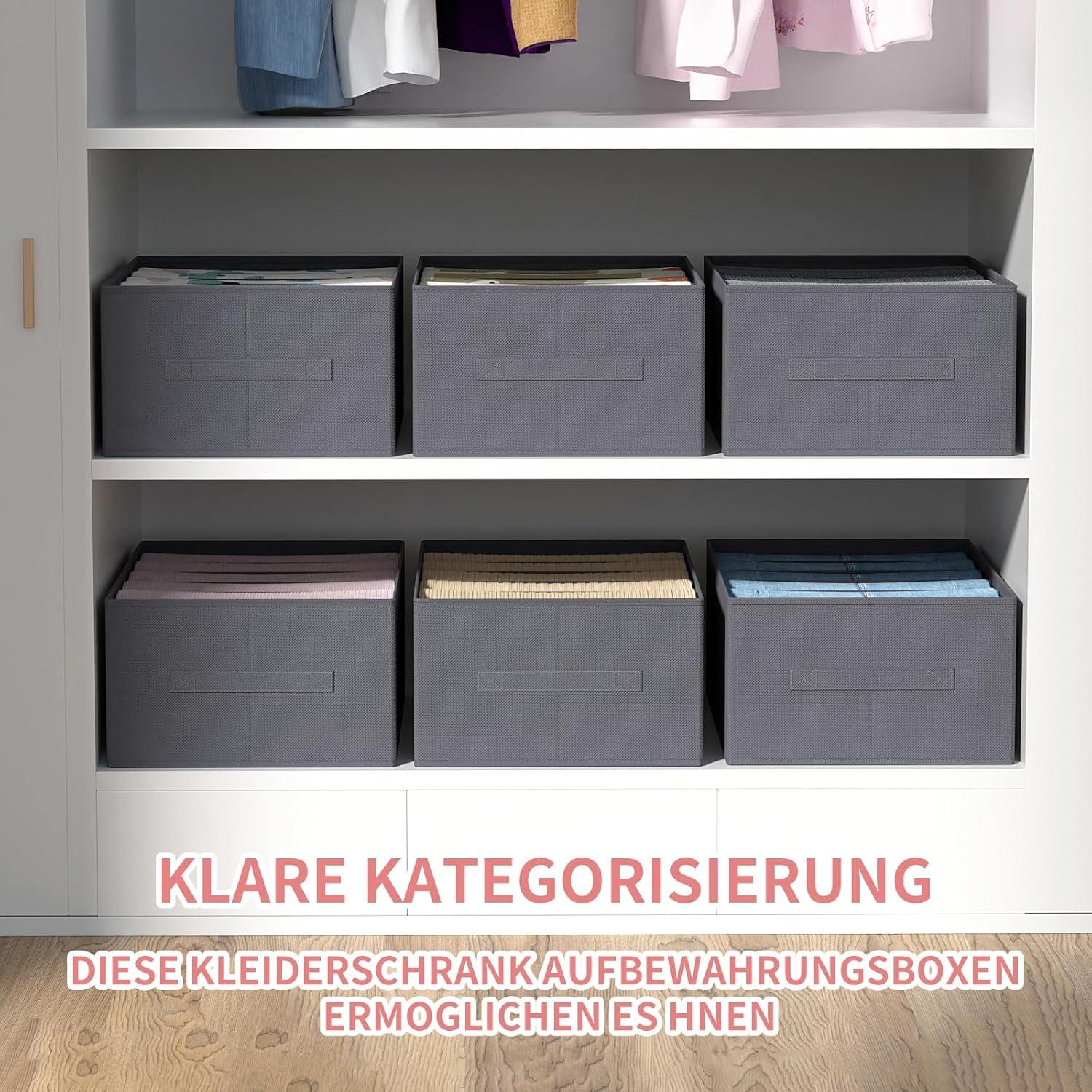 ORLISA Kleiderschrank-Organizer 4er Set faltbar, 6