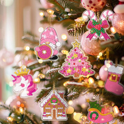Diamond Painting Weihnachtskalender 2024 DIY Anhänger Schlüsselanhänger