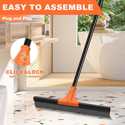 Wasserschieber Bodenabzieher Teleskopisc Stiel 148 cm Gummiabzieher