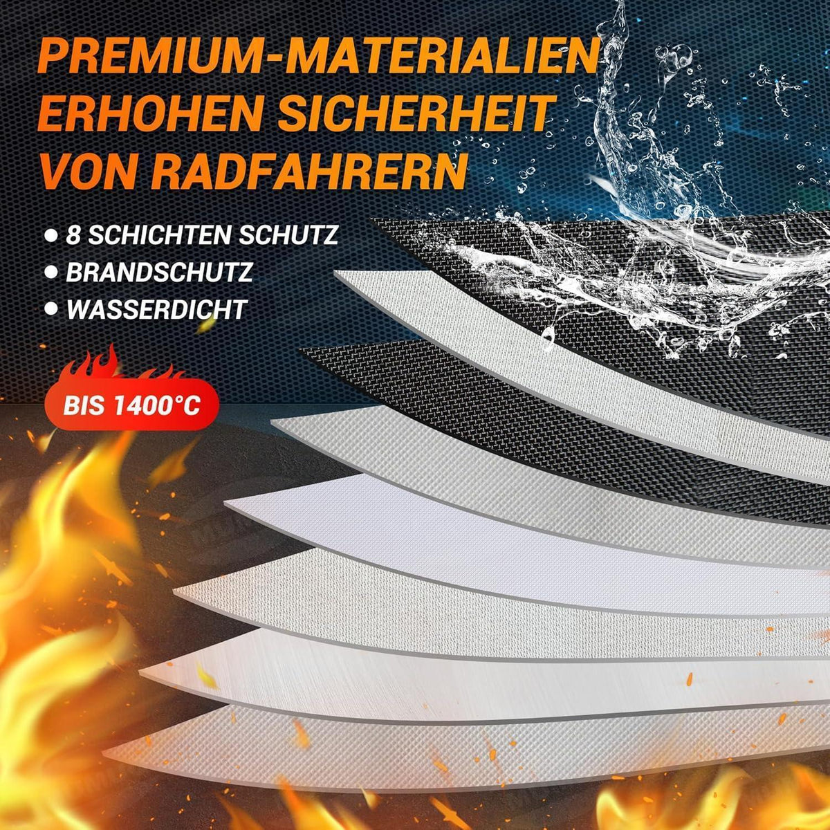 Feuerfeste Ebike Akku Tasche 49x15x15cm mit Ladeanschluss