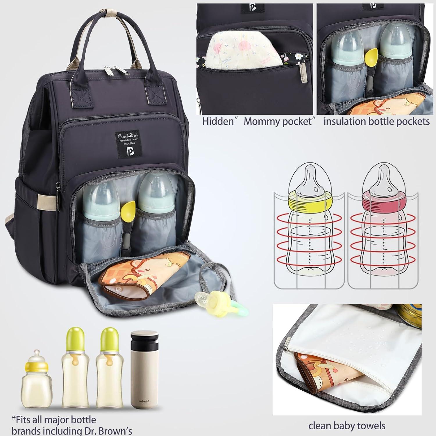 Baby Wickelrucksack mit wasserdichter Wickelunterlage Große Kapazität