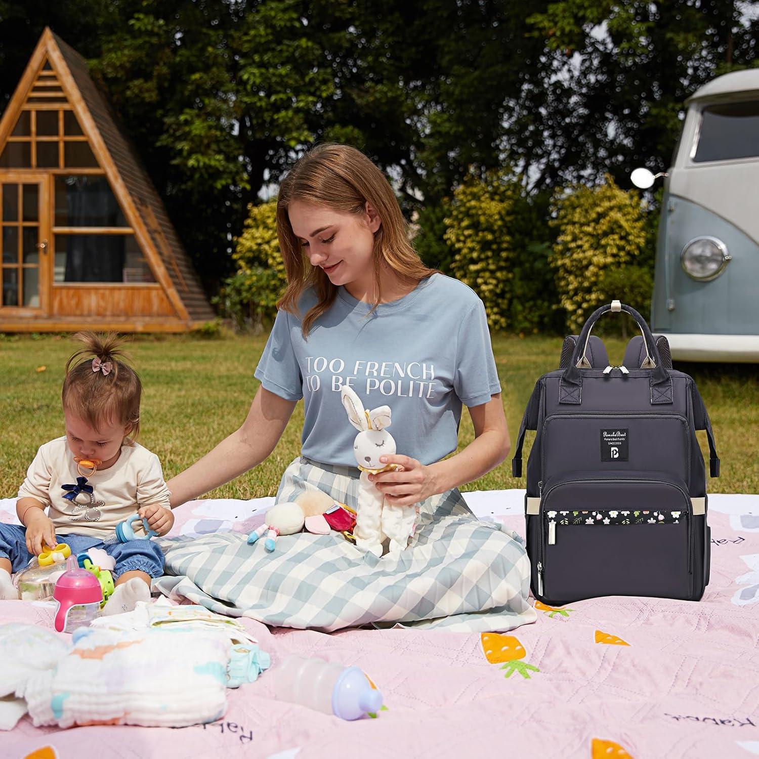 Wickelrucksack Baby Rucksack wasserdicht groß mit Wickelunterlage