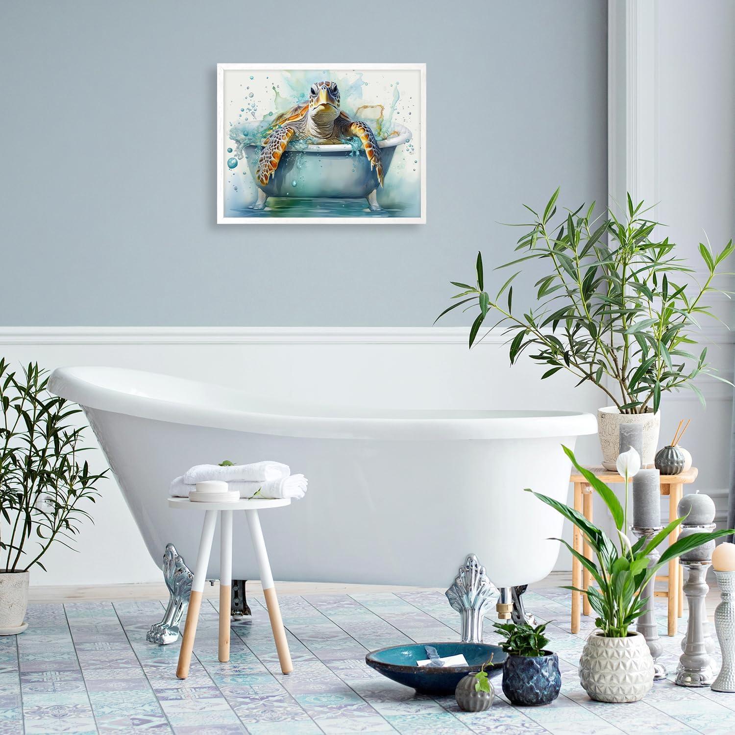 Meeresschildkröte Leinwandbild Badezimmer Dekor 30x40 cm Ungerahmt