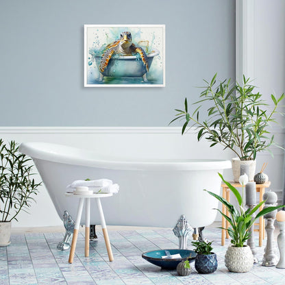 Meeresschildkröte Leinwandbild Badezimmer Dekor 30x40 cm Ungerahmt