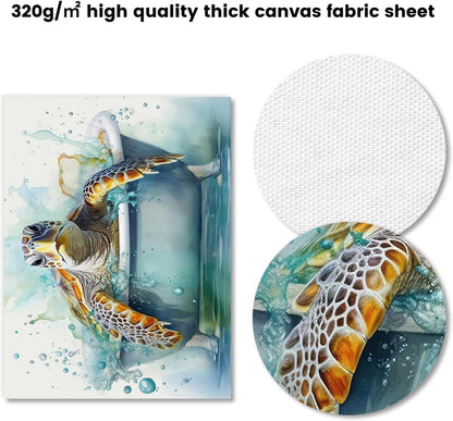 Seeschildkröte Badezimmer Leinwandbild Lustige Schildkröte Badewanne