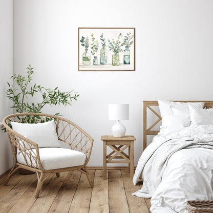 Botanische Wandbilder Pflanzen Flaschen Leinwand Kunst Badezimmer Schlafzimmer 30x40cm