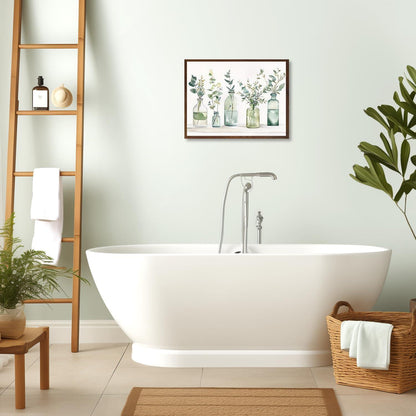 Badezimmer Wandbilder Flaschen Pflanzen Leinwand Kunst 30x40cm